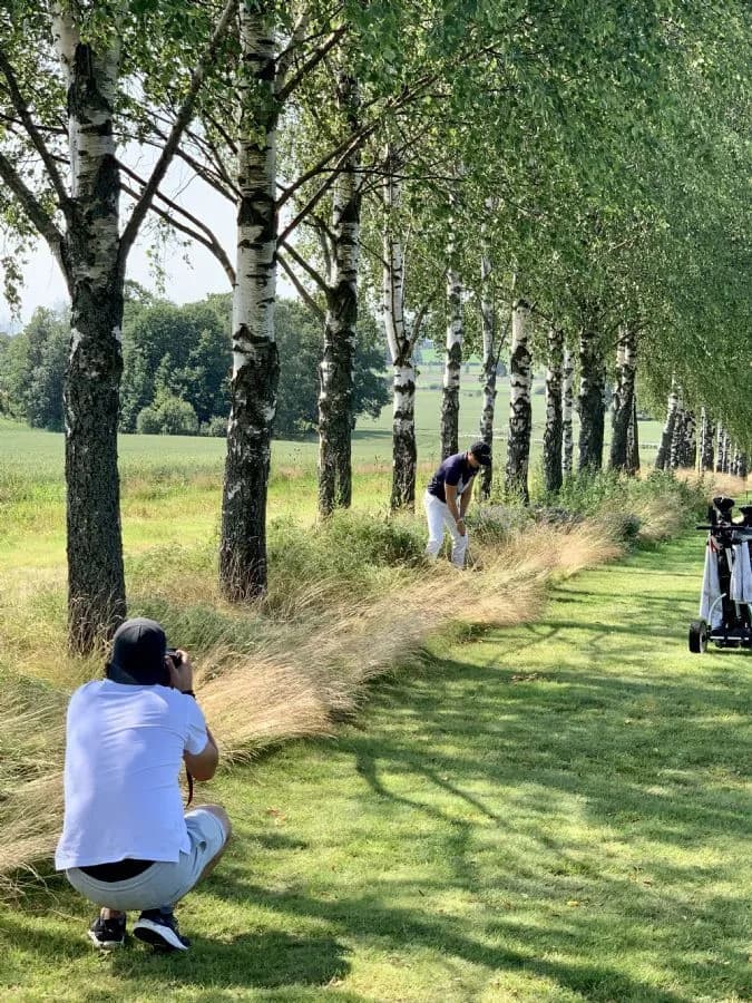 Golf course at Borre Golf Club with green fairways and natural landscape