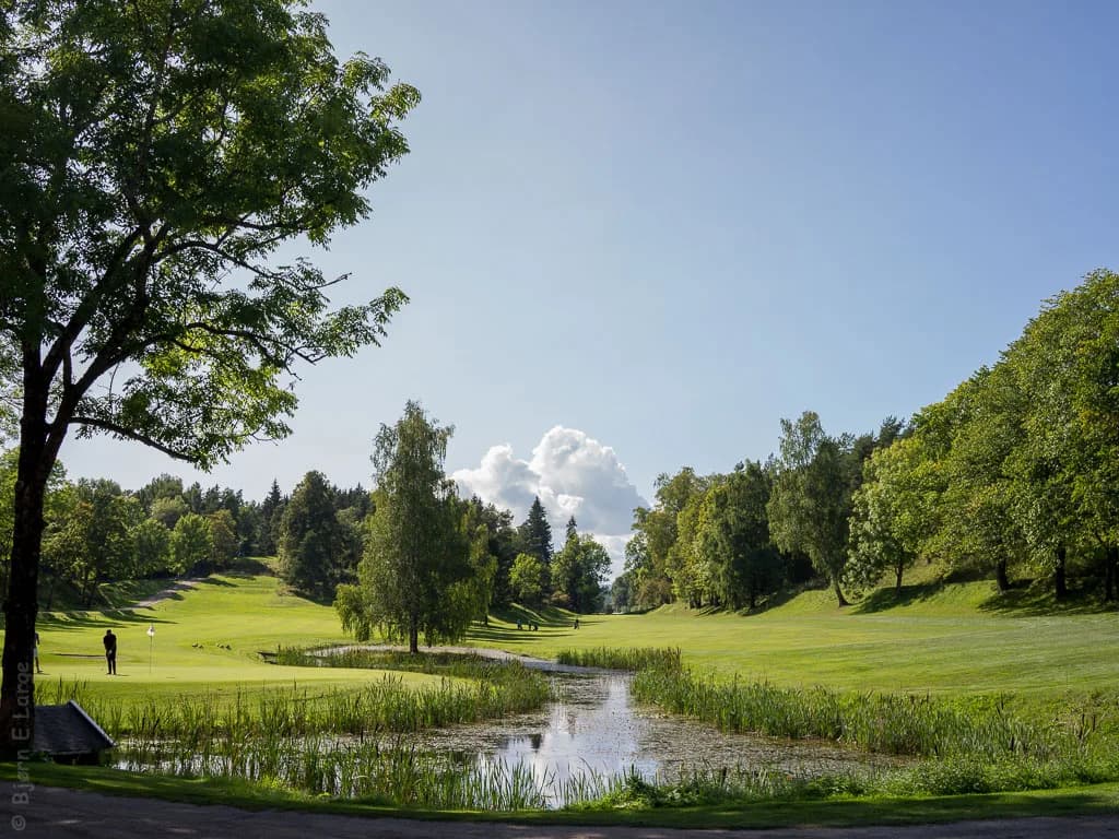 Hull 2 på Oustøen Country Club i naturreservatet på øya i Bærum