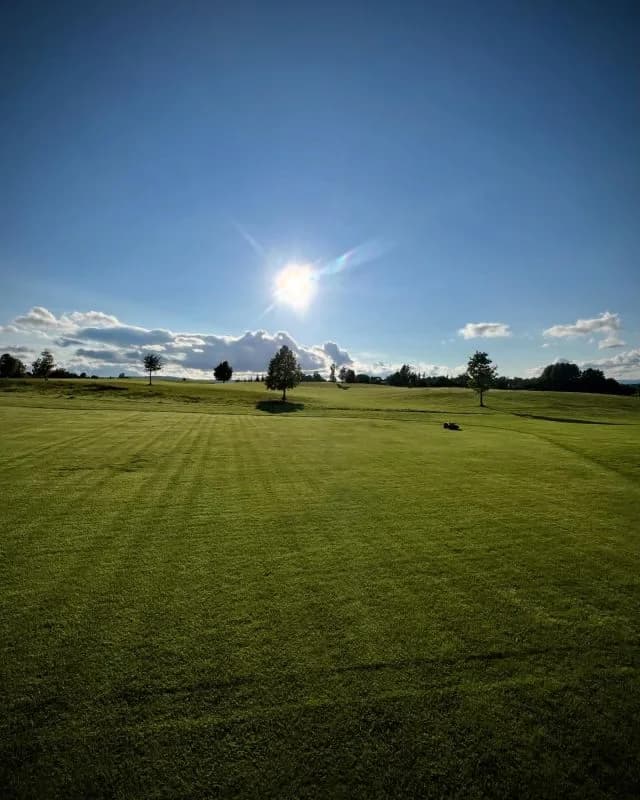 Golfers at Ullensaker Golf Club during Jessheim Open in brilliant summer weather